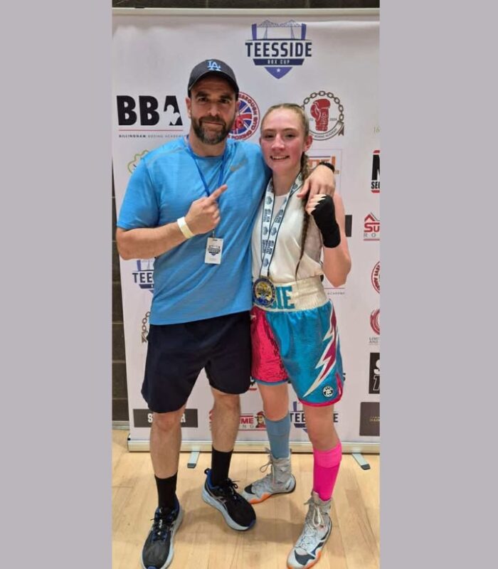 Gracie won the final of the Teesside Box cup this weekend becoming the Teesside Box Cup Champion to go along with her title of National Junior English Champion. 
She also got an award of best female boxer of the tournament for her outstanding performance!
Well done Gracie!
