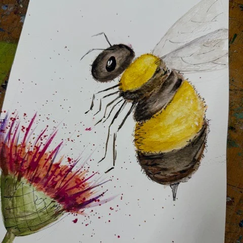 Mrs Douglas held a 'staff wellbeing' class in water colour paints to create beautiful paintings of Bees and flowers after school.

The results were fantastic!

#watercolour #beepaintings #watercolourbees #watercolourpaintings