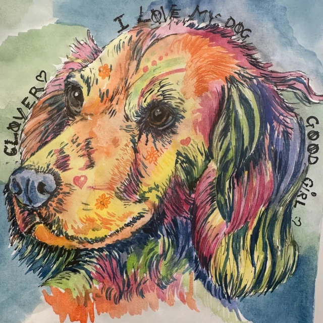 Students have been creating dog portraits in they style of Dean Russo this week!

Russo paints the portraits of stray and abandoned dogs in animal shelters using bold colourful designs to help them get noticed and adopted.

If you have created a beautiful Russo Dog portrait then share a photo of your work and tag us!

#deanrusso #welovedogs #artislife #artmakeschildrenpowerful #russodogs #watercolourart